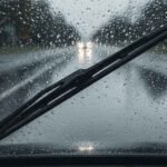 rain affect on car windshield glass
