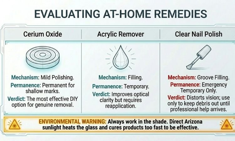 Remove a Scratch From a Windshield at Home