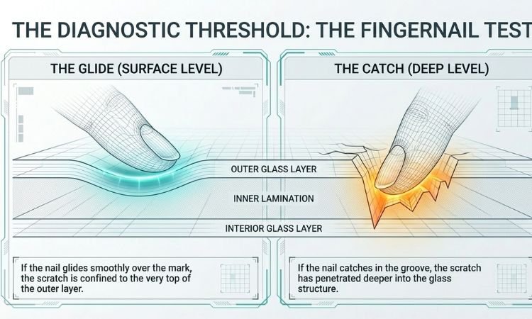 The Fingernail Test for Windshield Scratch